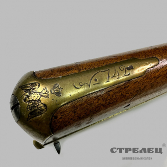 картинка — литтихский штуцер образца 1843 года со штыком-тесаком для российской империи